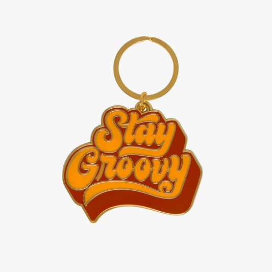 STAY GROOVY KEYCHAIN